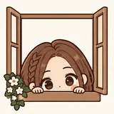 窗边挥手